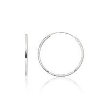Sidabriniai auskarai –žiedai, 1.7 g, Sidabras 925 praba