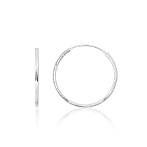 Sidabriniai auskarai –žiedai, 1.8 g, Sidabras 925 praba