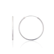 Sidabriniai auskarai –žiedai, 2.2 g, Sidabras 925 praba