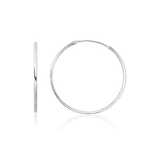 Sidabriniai auskarai –žiedai, 2.5 g, Sidabras 925 praba