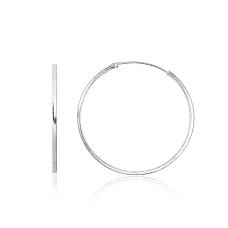 Sidabriniai auskarai –žiedai, 2.5 g, Sidabras 925 praba