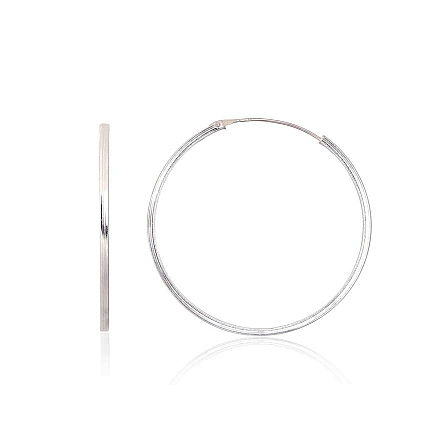 Auskarai-žiedai,  - Sidabriniai auskarai –žiedai, 2.6 g, Sidabras 925 praba