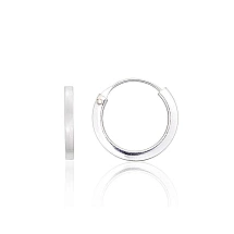 Sidabriniai auskarai –žiedai, 1.2 g, Sidabras 925 praba