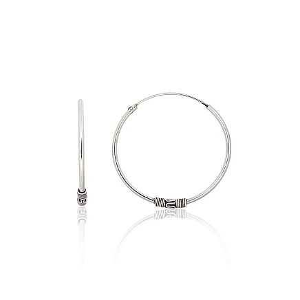 Auskarai-žiedai,  - Sidabriniai auskarai –žiedai, 2.8 g, Sidabras 925 praba, oksidas (padengti)