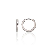 Sidabriniai auskarai su apvaliu segtuku, 1.4 g, Sidabras 925 praba, rodis (padengti)