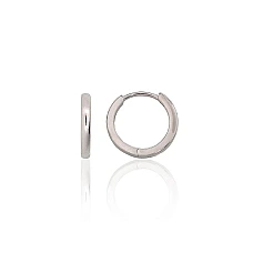 Sidabriniai auskarai su apvaliu segtuku, 1.4 g, Sidabras 925 praba, rodis (padengti)