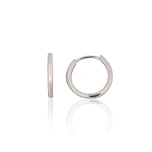 Sidabriniai auskarai su apvaliu segtuku, 1.6 g, Sidabras 925 praba, rodis (padengti)