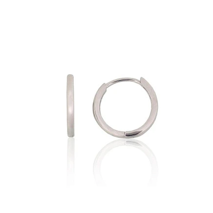 Su apvaliu segtuku,  - Sidabriniai auskarai su apvaliu segtuku, 1.6 g, Sidabras 925 praba, rodis (padengti)