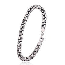 Sidabrinė grandinėlė Bismark 8 mm, 22, 22.5 g, Sidabras 925 praba, oksidas (padengti)