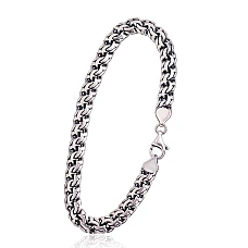 Sidabrinė grandinėlė Bismark 8 mm, 22, 23 g, Sidabras 925 praba, oksidas (padengti)