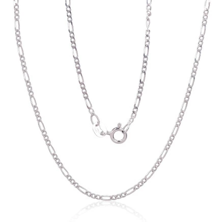 Grandinėlės,  - Sidabrinė grandinėlė Figaro 1,8 mm , briaunų apdirbimas deimantu, 40, 2.6 g, Sidabras 925 praba, rodis (padengti)