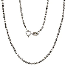 Sidabrinė grandinėlė Rope 2 mm, Sidabras 925 praba, rodis (padengti)