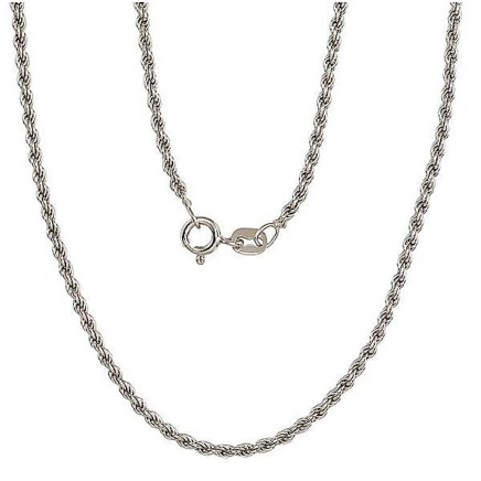 Grandinėlės,  - Sidabrinė grandinėlė Rope 2 mm, Sidabras 925 praba, rodis (padengti)