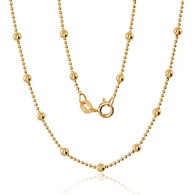 Sidabrinė grandinėlė Bead 1-3 mm, 50, 4.6 g, Sidabras 925 praba, geltonas auksas (padengti)