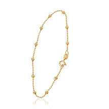 Sidabrinė grandinėlė Bead 1-3 mm, 17, 1.6 g, Sidabras 925 praba, geltonas auksas (padengti)
