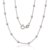 Sidabrinė grandinėlė Bead 1-3 mm, Sidabras 925 praba, rodis (padengti)