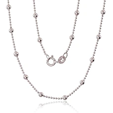 Sidabrinė grandinėlė Bead 1-3 mm, 45, 4.2 g, Sidabras 925 praba, rodis (padengti)