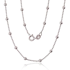 Sidabrinė grandinėlė Bead 1-3 mm, 50, 4.8 g, Sidabras 925 praba, rodis (padengti)