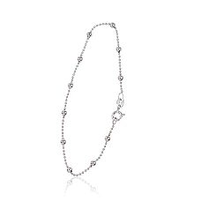 Sidabrinė grandinėlė Bead 1-3 mm, 17, 1.7 g, Sidabras 925 praba, rodis (padengti)