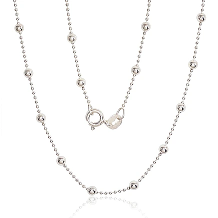 Grandinėlės,  - Sidabrinė grandinėlė Bead 1-3 mm, 40, 3.9 g, Sidabras 925 praba