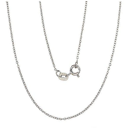 Grandinėlės,  - Sidabrinė grandinėlė Anchor round 1 mm, 38, 1.1 g, Sidabras 925 praba, rodis (padengti)