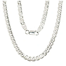 Sidabrinė grandinėlė Crandmother 4,9 mm , briaunų apdirbimas deimantu, 50, 16.2 g, Sidabras 925 praba
