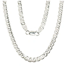 Sidabrinė grandinėlė Crandmother 4,9 mm , briaunų apdirbimas deimantu, 55, 17.2 g, Sidabras 925 praba
