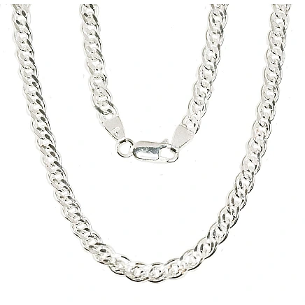 Grandinėlės,  - Sidabrinė grandinėlė Crandmother 4,9 mm , briaunų apdirbimas deimantu, 55, 17.2 g, Sidabras 925 praba