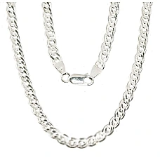 Sidabrinė grandinėlė Crandmother 4,9 mm , briaunų apdirbimas deimantu, 55, 17.6 g, Sidabras 925 praba