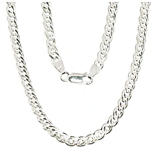 Sidabrinė grandinėlė Crandmother 4,9 mm , briaunų apdirbimas deimantu, 60, 19.4 g, Sidabras 925 praba