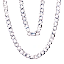 Sidabrinė grandinėlė Curb 4.5 mm, Sidabras 925 praba