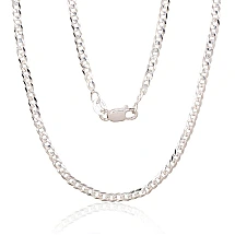 Sidabrinė grandinėlė Curb 2.5 mm , briaunų apdirbimas deimantu, 70, 7.6 g, Sidabras 925 praba