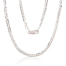 Sidabrinė grandinėlė Curb 2.5 mm , briaunų apdirbimas deimantu, 70, 7.9 g, Sidabras 925 praba