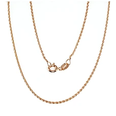 Sidabrinė grandinėlė Spiga 1,1 mm, 45, 2.9 g, Sidabras 925 praba, raudonas auksas (padengti)