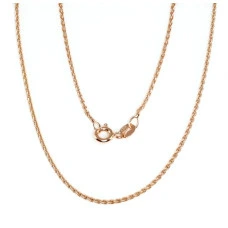 Sidabrinė grandinėlė Spiga 1,1 mm, 55, 3.5 g, Sidabras 925 praba, raudonas auksas (padengti)