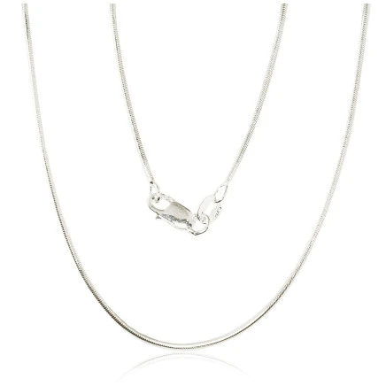Grandinėlės,  - Sidabrinė grandinėlė Snake 1.1 mm, 45, 5 g, Sidabras 925 praba