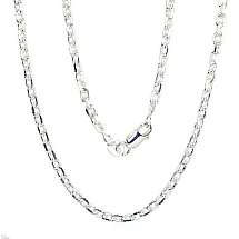 Sidabrinė grandinėlė Anchor 3 mm , briaunų apdirbimas deimantu, 50, 9.7 g, Sidabras 925 praba
