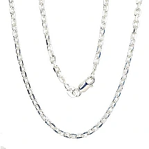 Sidabrinė grandinėlė Anchor 3 mm , briaunų apdirbimas deimantu, 55, 11.3 g, Sidabras 925 praba