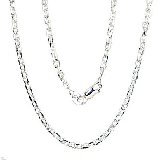 Sidabrinė grandinėlė Anchor 3 mm , briaunų apdirbimas deimantu, 55, 11.7 g, Sidabras 925 praba
