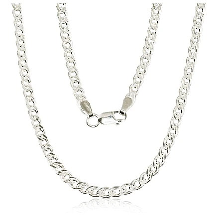 Grandinėlės,  - Sidabrinė grandinėlė Crandmother 3.1 mm , briaunų apdirbimas deimantu, 45, 8.7 g, Sidabras 925 praba