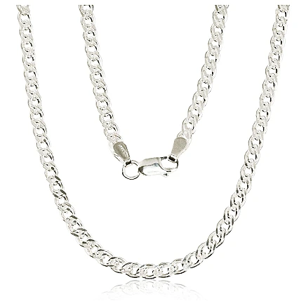 Grandinėlės,  - Sidabrinė grandinėlė Crandmother 3.1 mm , briaunų apdirbimas deimantu, 55, 9.9 g, Sidabras 925 praba