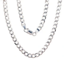Sidabrinė grandinėlė Curb 4.1 mm, briaunų apdirbimas deimantu, Sidabras 925 praba