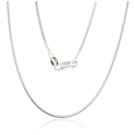 Grandinėlės,  - Sidabrinė grandinėlė Snake 1,5 mm, 45, 3.9 g, Sidabras 925 praba