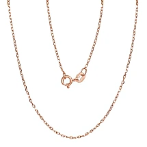 Sidabrinė grandinėlė Anchor 1 mm , briaunų apdirbimas deimantu, 40, 1.7 g, Sidabras 925 praba, raudonas auksas (padengti)