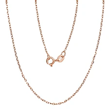 Sidabrinė grandinėlė Anchor 1 mm , briaunų apdirbimas deimantu, 40, 1.7 g, Sidabras 925 praba, raudonas auksas (padengti)