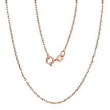 Sidabrinė grandinėlė Anchor 1 mm , briaunų apdirbimas deimantu, 45, 1.9 g, Sidabras 925 praba, raudonas auksas (padengti)
