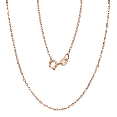 Sidabrinė grandinėlė Anchor 1 mm , briaunų apdirbimas deimantu, 45, 1.9 g, Sidabras 925 praba, raudonas auksas (padengti)