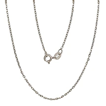 Sidabrinė grandinėlė Anchor 1 mm , briaunų apdirbimas deimantu, 40, 1.7 g, Sidabras 925 praba, rodis (padengti)