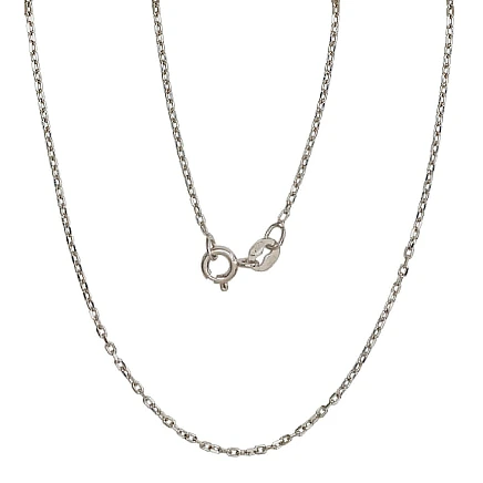 Grandinėlės,  - Sidabrinė grandinėlė Anchor 1 mm , briaunų apdirbimas deimantu, 40, 1.7 g, Sidabras 925 praba, rodis (padengti)