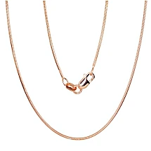 Sidabrinė grandinėlė Snake 1 mm, 40, 3.5 g, Sidabras 925 praba, raudonas auksas (padengti)